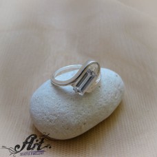 Сребърен дамски пръстен с цирконий R-848